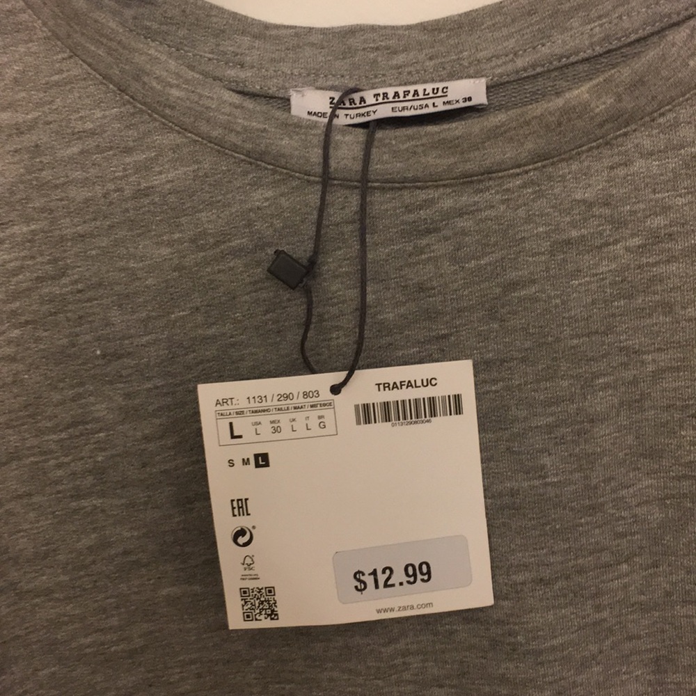 BNWT Cute gray long sleeve dress